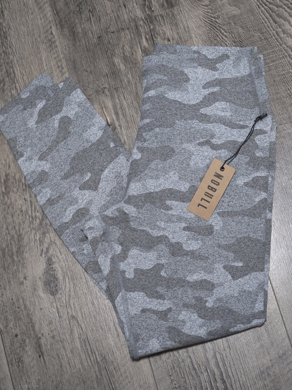 NOBULL Gray Camo Performance Leggings - Large